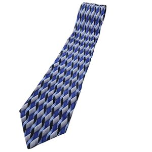 Elegant Blue and Black Men's Tie